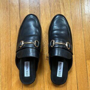 Steve Madden Womens Black Flats Mules Shoes Women's 6.5 KANDI